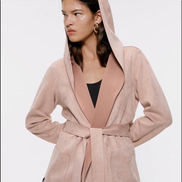 b New York Beautiful Open Front Soft Trench Coat - Picture 4 of 13